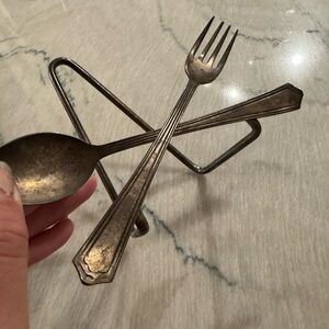 Spoon and Fork Handmade Metal Napkin Holder